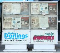 photo texture of newspaper vending machine 0002